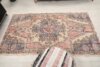 4x8 Vintage Pink Area Rug, Decorative Turkish  Rug, 4x8 Oushak Runner, Bohemian Rug, Handmade Rug, Antique Rug, Livingroom Rug, Kitchen Rug - Görsel 9