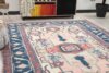 7x10 Oushak Blue Red Pink Rug , 7x10 Oversize Turkish Runner, Bohemian Runner, Handmade Wool Rug, Dining Rug, Living Room Rug, Saalon Rug - Görsel 4