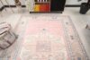 6x9 Pink Colorful Turkish Rug, 6x9 Oushak Area Rug, Vintage Handmade Rug, Boho Rug, Vintage Rug, Kitchen Rug, Living Room Rug, Antique Rug - Görsel 7