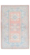 3x4 Pink Blue Beige Vintage Rug, Turkish Living Room Rug, Bedroom Kitchen Patterned Rug, Entry Wool Rug, Home Decor, 3x4 Natural Oushak Rug