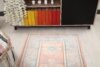 3x4 Pink Blue Beige Vintage Rug, Turkish Living Room Rug, Bedroom Kitchen Patterned Rug, Entry Wool Rug, Home Decor, 3x4 Natural Oushak Rug - Görsel 7