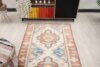 3x8 Orange White Blue Vintage Runner, 3x8 Oushak Runner, Bohemian Runner,3x8 Handmade Rug, Antique Rug, Kitchen Runner, Hallway Wool Runner - Görsel 7