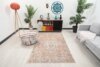 4x7 Orange Floral Oushak Rug, Bedroom Area Rug, 4x7 Handwoven Runner, Bohemian Rug, Vintage Wool Rug, Antique Rug, Floral Rug, Kitchen Rug - Görsel 2