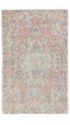 4x7 Orange Floral Oushak Rug