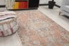 4x7 Orange Floral Oushak Rug, Bedroom Area Rug, 4x7 Handwoven Runner, Bohemian Rug, Vintage Wool Rug, Antique Rug, Floral Rug, Kitchen Rug - Görsel 4
