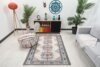 4x6 White Pink Blue Turkish Rug, 4x6 Handwoven Wool Rug, 4x6 Oushak Rug, Handmade Rug, Living Room Rug, Vintage Rug, Kitchen Rug, Dining Rug - Görsel 2