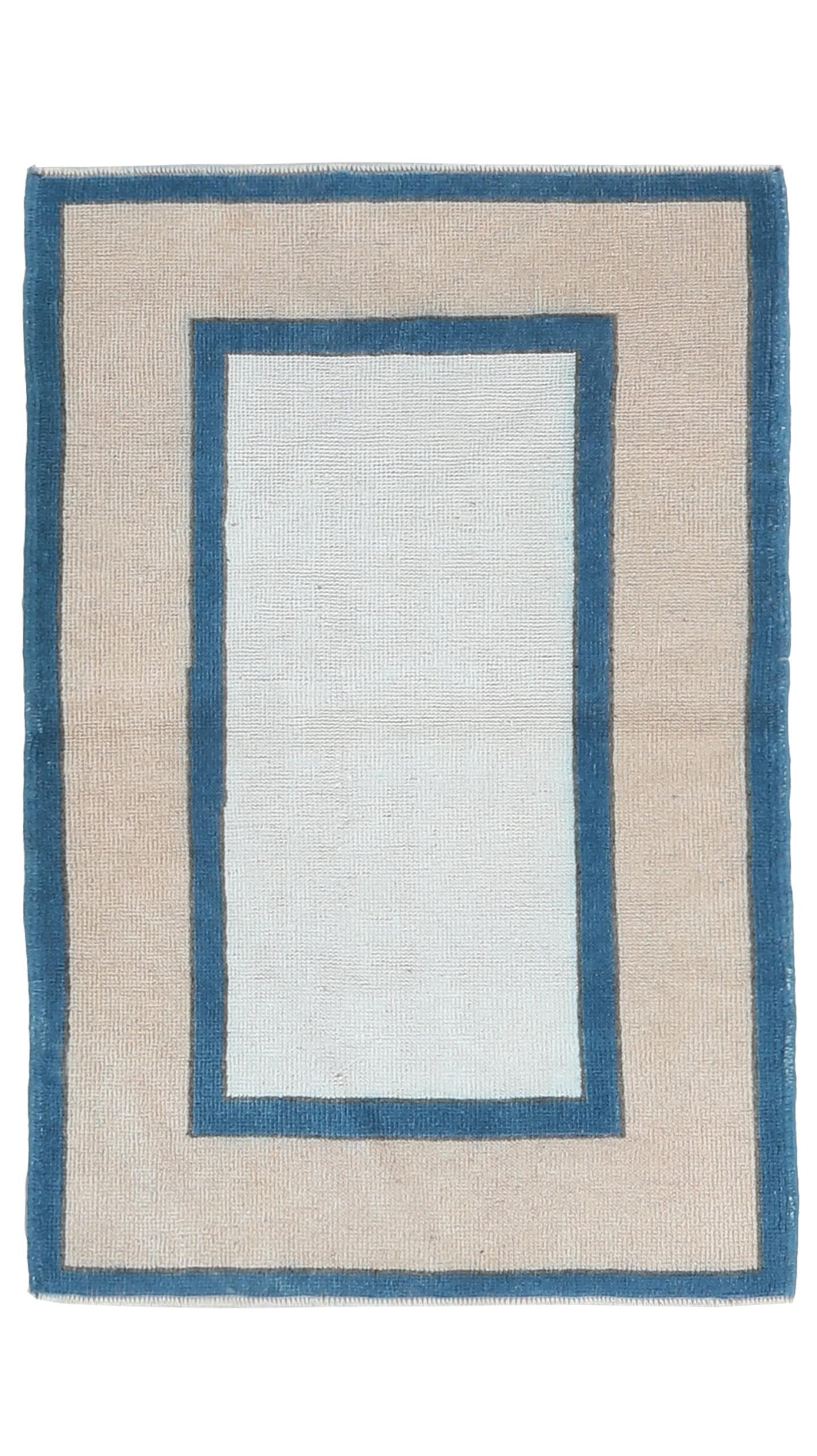 3x4 Vintage Beige Blue Rug