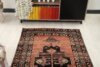 4x10 Vintage Red Black Runner, 4x10 Handmade Rug, Oushak Runner, Bohemian Runner, Turkish Runner, Kitchen Runner, Hallway Runner, Faded Rug - Görsel 7