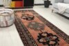 4x10 Vintage Red Black Runner, 4x10 Handmade Rug, Oushak Runner, Bohemian Runner, Turkish Runner, Kitchen Runner, Hallway Runner, Faded Rug - Görsel 4