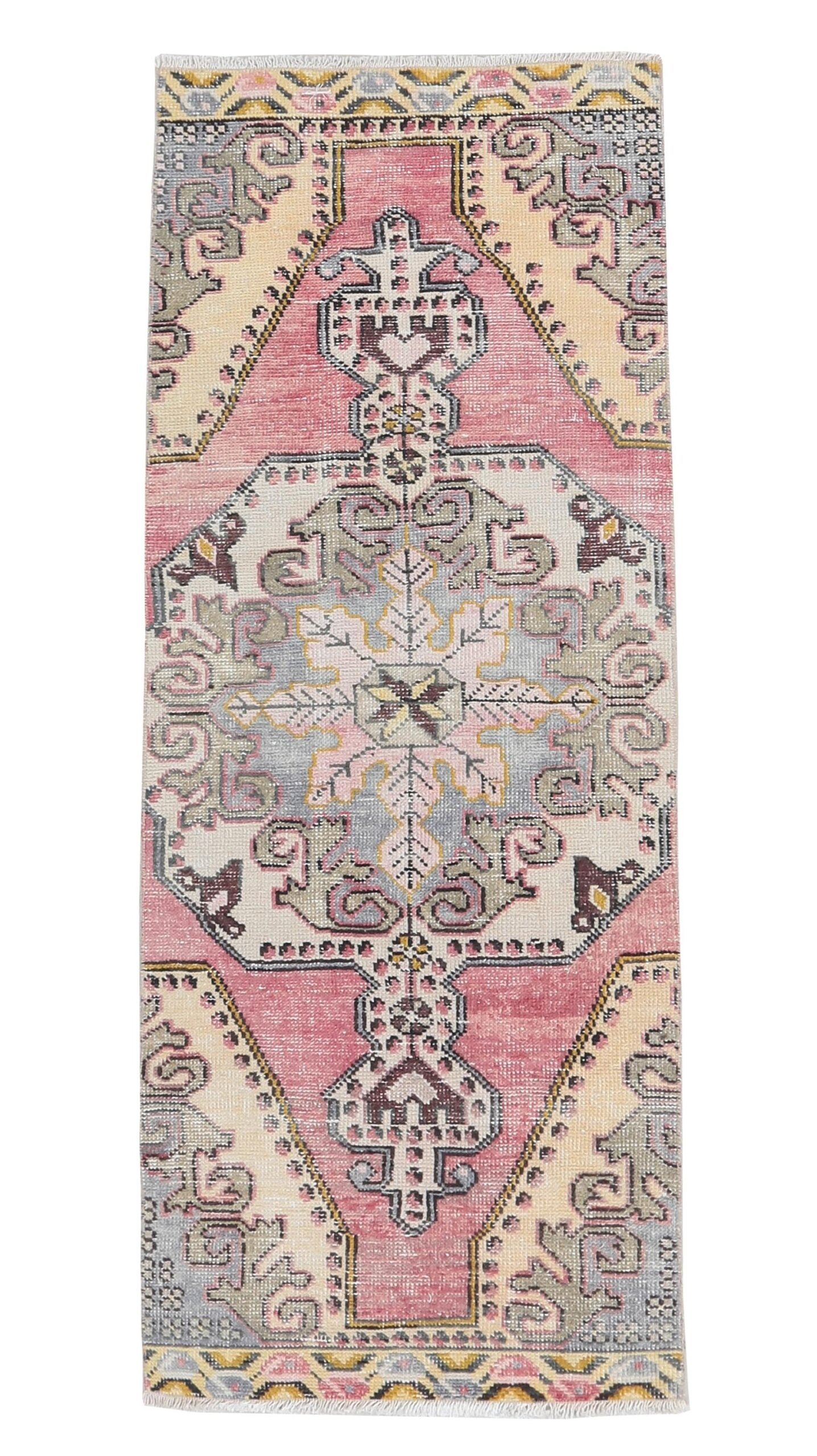 3x7 Pink Handmade Turkish Rug