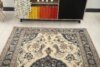 5x7 Beige Blue Handmade Rug, 5x7 Turkish Oushak Runner, Bohemian Rug, Handmade Wool Rug, Antique Rug, Wool Area Rug, Vintage Rug,Kitchen Rug - Görsel 7