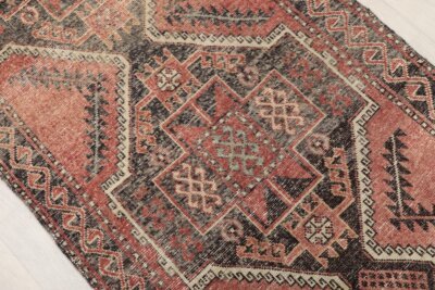 3x11 Red Black Turkish Runner - Görsel 5