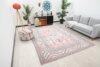 7x10 Pink Blue Turkish Rug, 7x10 Oversize Oushak Runner, Bohemian Wool Runner, Handmade Wool Rug, Floor Area Rug, Bedroom Rug, Kitchen Rug - Görsel 5