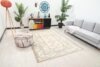 6x8 Beige Gray Blue Turkish Rug, 6x8 Oushak Area Rug, Handmade Rug, 6x8 Oversized Rug, Patterned Vintage Rug, Kitchen Rug, Living Room Rug - Görsel 3