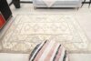 6x8 Beige Gray Blue Turkish Rug, 6x8 Oushak Area Rug, Handmade Rug, 6x8 Oversized Rug, Patterned Vintage Rug, Kitchen Rug, Living Room Rug - Görsel 8