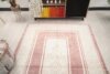 5x8 Turkish Beige Pink Rug, 5x8 Handmade Area Rug, Oushak Runner, Bohemian Rug, Antique Rug, Bedroom Rug, Vintage Rug,Kitchen Livingroom Rug - Görsel 7