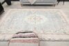 6x10 Floral Blue Turkish Rug, 6x10 Oushak Rug, Handmade Rug, Wool Rug, Floor Area Rug, Vintage Rug, Kitchen Rug, Living Room Rug,Bedroom Rug - Görsel 9