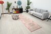 3x11 Pink Blue Turkish Runner Rug, 3x11 Oushak Runner, Hallway Bohemian Runner, Handmade Rug, Antique Rug, Vintage Area Rug, Kitchen Runner - Görsel 3
