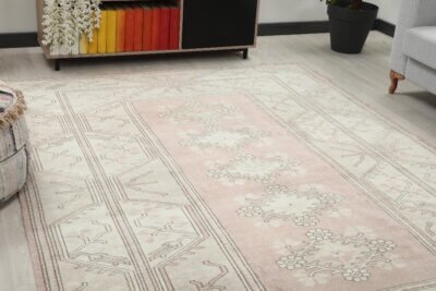 7x9 Pink Turkish Rug - Görsel 4
