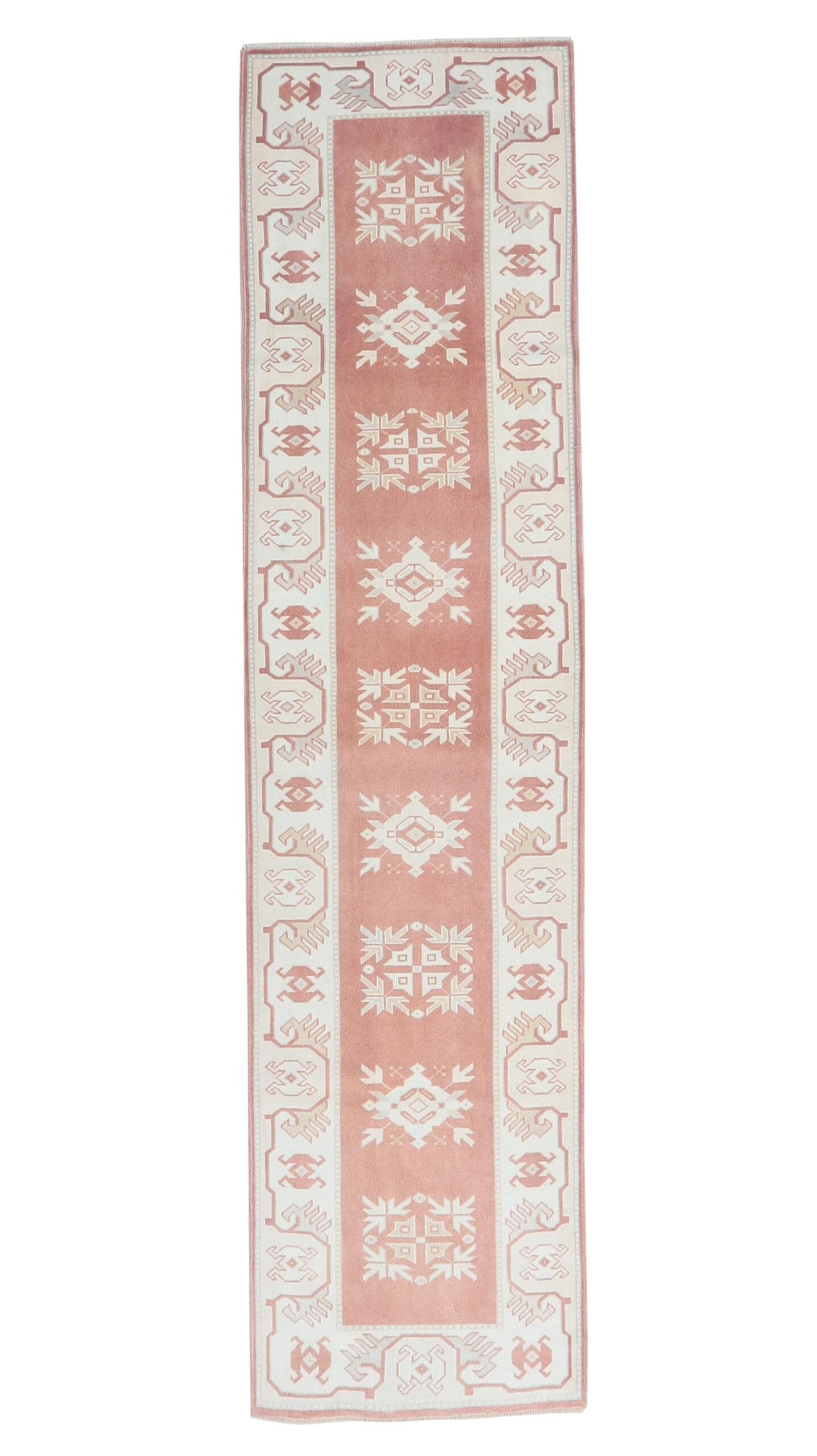 3x9 Beige Red Vintage Rug