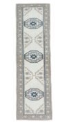 3x9 Beige Blue Vintage Rug