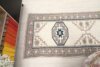 3x9 Beige Blue Vintage Rug, 3x9 Oushak Runner, Bohemian Runner, Handmade Rug, Antique Rug, Vintage Rug, Kitchen Runner, Hallway Rug Runner - Görsel 9