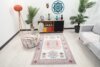 4x6 White Pink Turkish Rug, 4x6 Handwoven Wool Rug, 4x6 Oushak Rug, Handmade Rug, Living Room Rug, Vintage Rug, Kitchen Rug, Dining Rug - Görsel 2