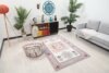 4x6 White Pink Turkish Rug, 4x6 Handwoven Wool Rug, 4x6 Oushak Rug, Handmade Rug, Living Room Rug, Vintage Rug, Kitchen Rug, Dining Rug - Görsel 3