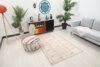 4x6 Beige Turkish Rug, 4x6 Pink Handwoven Rug, 4x6 Oushak Area Rug, Handmade Rug, Living Room Rug, Vintage Rug, Kitchen Wool Rug, Faded Rug - Görsel 3