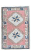 3x4 Vintage Pink Blue Rug
