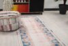 3x9 Pink Blue Vintage Rug, 3x9 Oushak Runner, Bohemian Runner, Handmade Rug, Antique Rug, Vintage Rug, Kitchen Runner, Hallway Rug Runner - Görsel 5