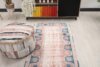 3x9 Pink Blue Vintage Rug, 3x9 Oushak Runner, Bohemian Runner, Handmade Rug, Antique Rug, Vintage Rug, Kitchen Runner, Hallway Rug Runner - Görsel 7
