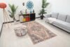 4x8 Vintage Pink Area Rug, Decorative Turkish  Rug, 4x8 Oushak Runner, Bohemian Rug, Handmade Rug, Antique Rug, Livingroom Rug, Kitchen Rug - Görsel 3