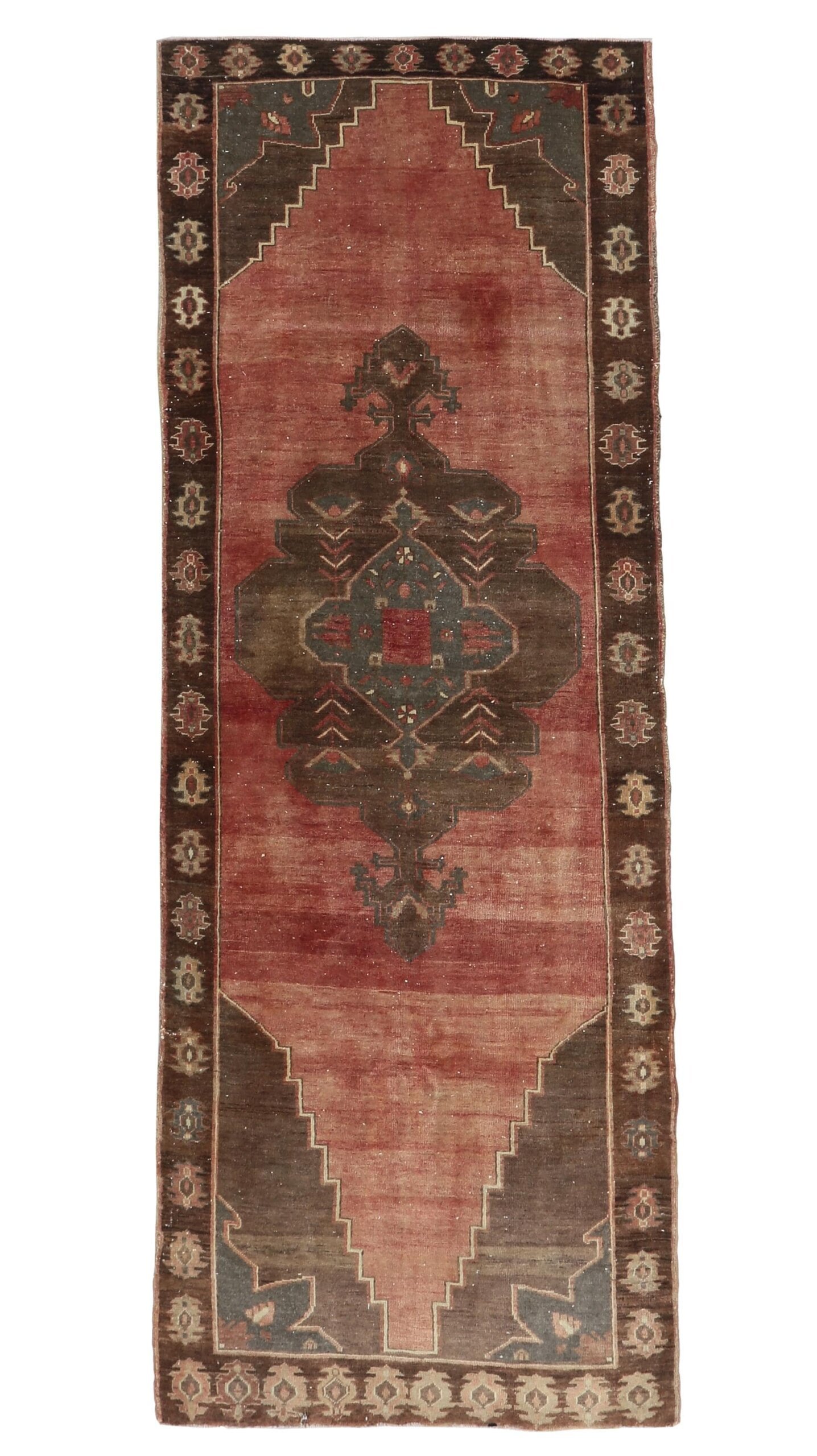 4x10 Vintage Red Brown Runner