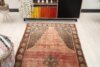 4x10 Vintage Red Brown Runner, 4x10 Handmade Rug, Oushak Runner, Bohemian Runner, Turkish Runner, Kitchen Runner, Stair Runner, Corridor Rug - Görsel 7