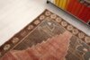 4x10 Vintage Red Brown Runner, 4x10 Handmade Rug, Oushak Runner, Bohemian Runner, Turkish Runner, Kitchen Runner, Stair Runner, Corridor Rug - Görsel 8