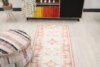 2x9 Vintage Pink Beige Runner, 2x9 Handmade Rug, Oushak Runner, Bohemian Runner, Turkish Runner, Kitchen Runner, Stair Runner,Corridor Rug - Görsel 7