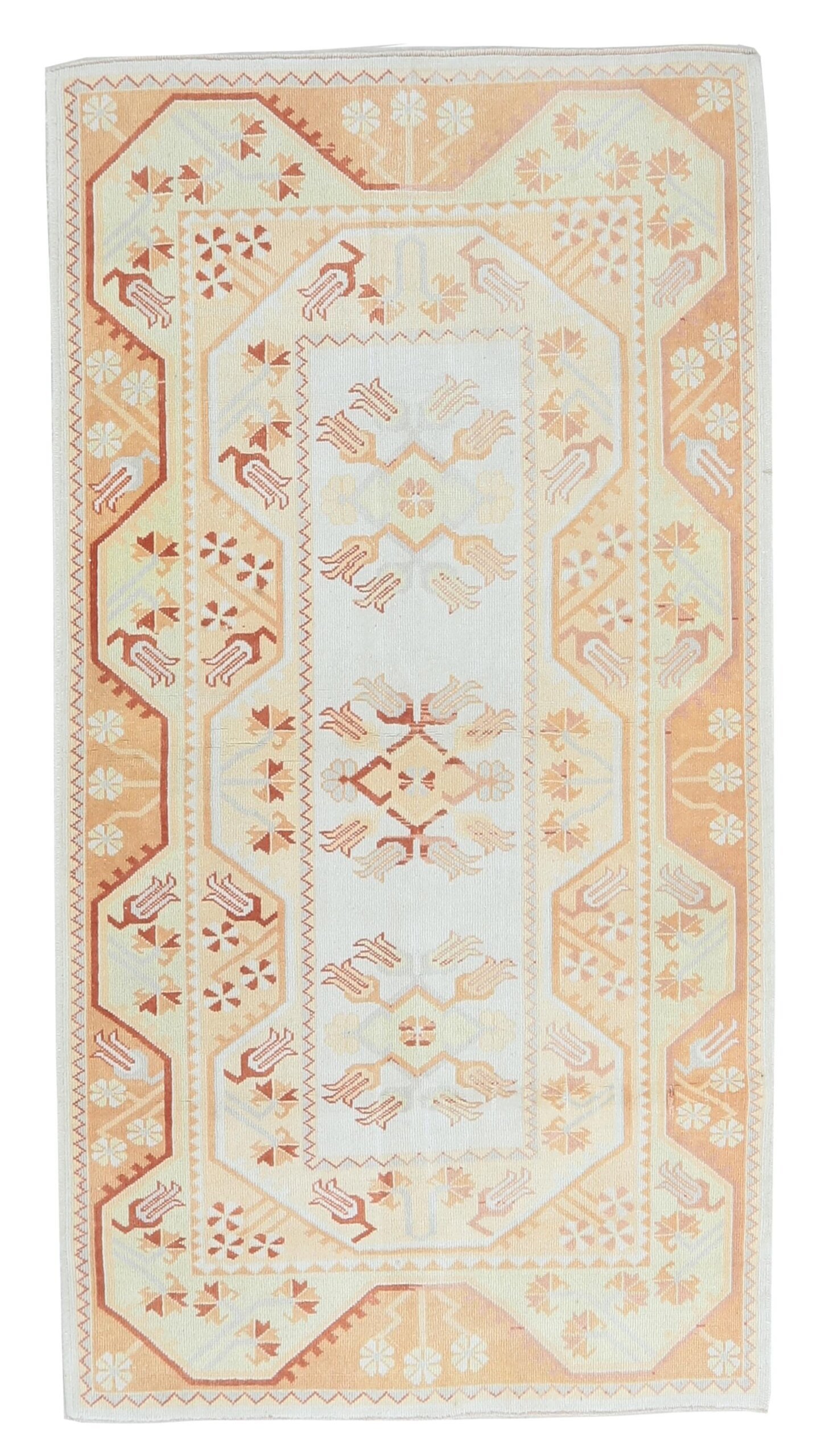 4x6 Orange Turkish Rug