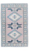 4x7 Pink Blue Handwoven Rug
