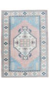 6x9 Pink Blue Turkish Rug