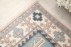 6x9 Pink Blue Turkish Rug, 6x9 Oushak Area Rug, Vintage Handmade Rug, Boho Wool Rug, Vintage Rug, Kitchen Rug, Living Room Rug, Antique Rug - Görsel 8