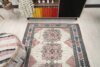 4x6 White Pink Blue Turkish Rug, 4x6 Handwoven Wool Rug, 4x6 Oushak Rug, Handmade Rug, Living Room Rug, Vintage Rug, Kitchen Rug, Dining Rug - Görsel 7
