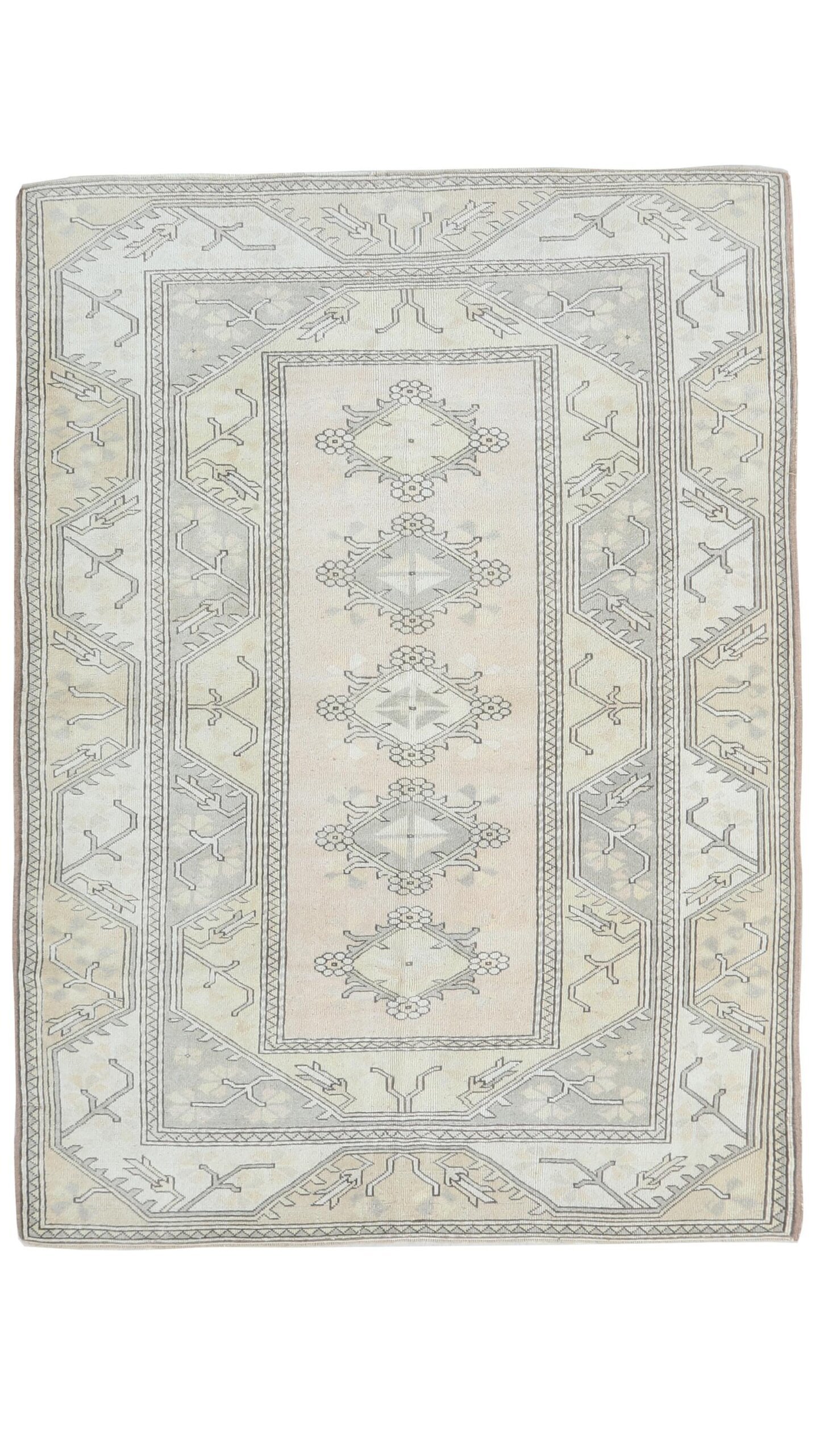 6x8 Beige Gray Blue Turkish Rug