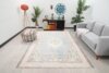 6x10 Floral Blue Turkish Rug, 6x10 Oushak Rug, Handmade Rug, Wool Rug, Floor Area Rug, Vintage Rug, Kitchen Rug, Living Room Rug,Bedroom Rug - Görsel 2