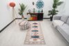 3x9 White Red Blue Vintage Rug, 3x9 Oushak Runner, Bohemian Runner, Handmade Rug, Antique Rug, Vintage Rug, Kitchen Runner, Hallway Runner - Görsel 2
