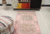3x11 Pink Blue Turkish Runner Rug, 3x11 Oushak Runner, Hallway Bohemian Runner, Handmade Rug, Antique Rug, Vintage Area Rug, Kitchen Runner - Görsel 7