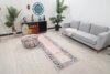 3x9 Pink Blue Vintage Rug, 3x9 Oushak Runner, Bohemian Runner, Handmade Rug, Antique Rug, Vintage Rug, Kitchen Runner, Hallway Rug Runner - Görsel 2