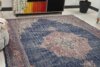 7x8 Purple Patterned Vintage Area Rug , 7x8 Oversize Oushak Runner, Bohemian Runner, Handmade Rug, Persian Area Rug, Living Room Rug,Outdoor - Görsel 4
