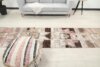 3x12 Pink Beige Brown Runner, 3x12 Oushak Runner, 3x12 Bohemian Runner, Handmade Rug, Vintage Rug, Turkish Neutral Runner, Muted Rug - Görsel 9