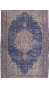 7x8 Purple Patterned Vintage Area Rug